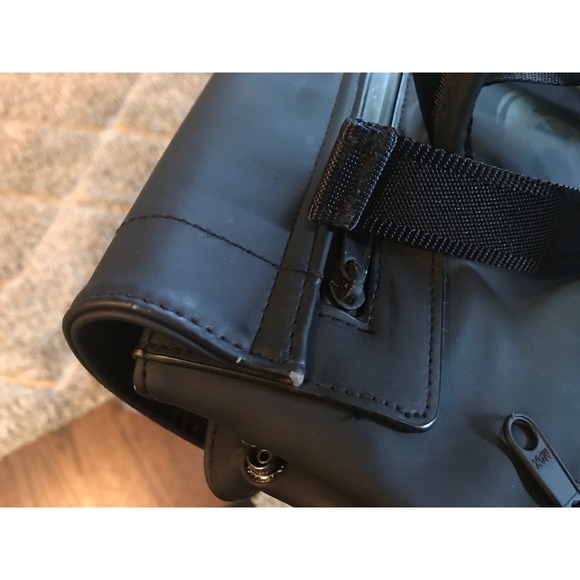 Hunter for Target Rubberized Backpack Matte Black Red Lining Weather Resistant - Picture 12 of 14